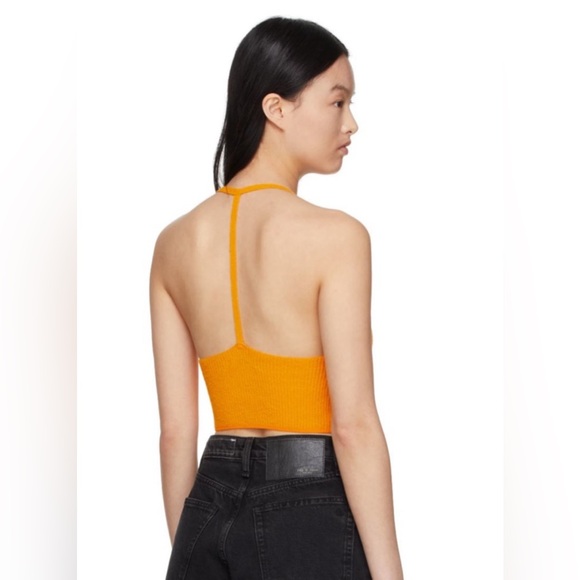 Rag & Bone Ribbed Orange Cotton Tank Top Seen on TV Size Large NWT - Picture 2 of 9